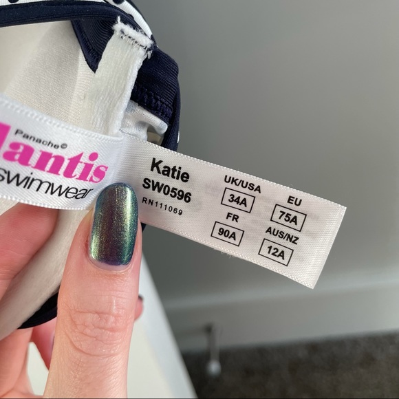 Navy Dot Bikini Top - Picture 5 of 10